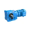 LiuDrive K Series gearmotor showing the robust cast iron housing, dimensionally interchangeable with international standards.
