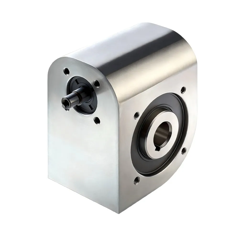 1:1 dimensionally interchangeable stainless steel worm gearbox for CAVEX HD series. High-efficiency hygienic drive for food and beverage washdown environments.