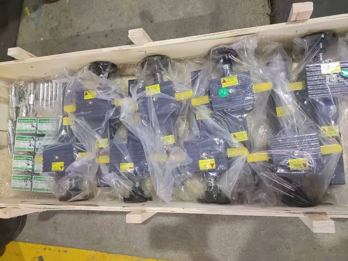 Batch of OEM-compatible screw jacks and couplings ready for seamless installation.