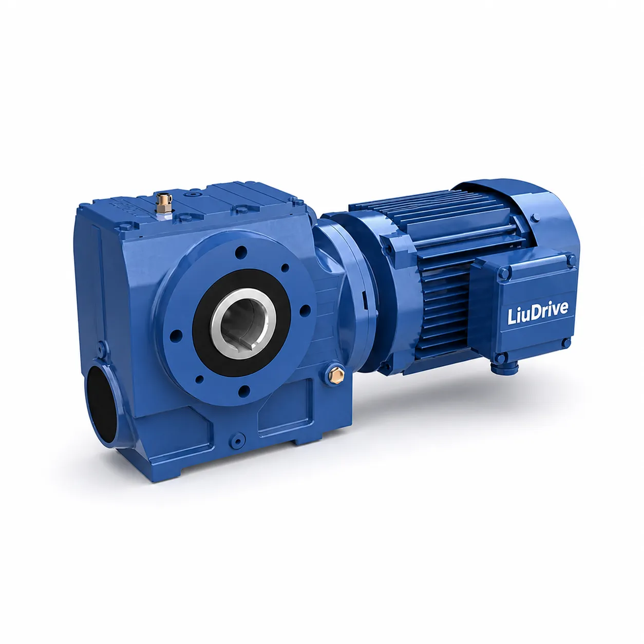 LiuDrive S Series Helical-Worm Gearmotor. Manufactured in China for wholesale. Dimensionally interchangeable with SEW Eurodrive.